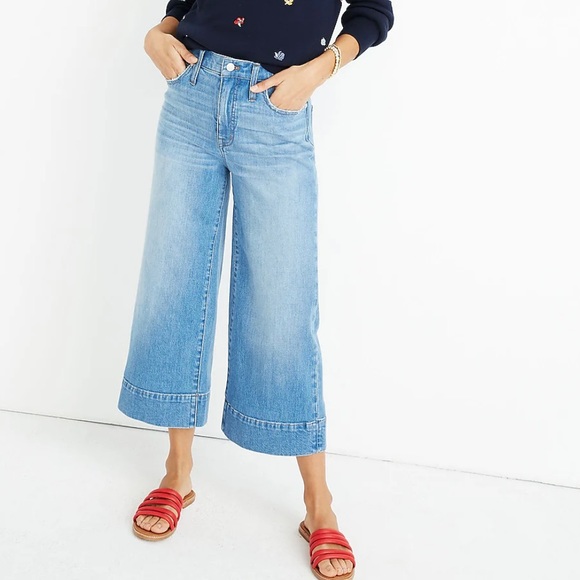 Madewell Denim - Madewell Wide Leg Crop Jeans